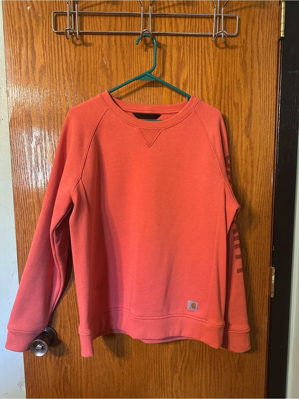 Carhartt Women’s Relaxed Fit Sweatshirt Logo Sleeve
